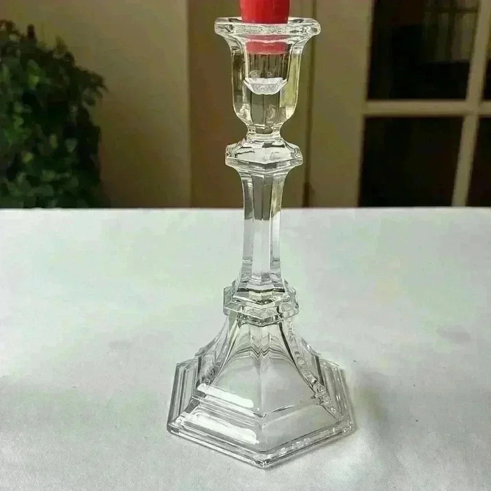 2 Matching Toscany Candleholders/Candle Sticks 24% Lead Crystal